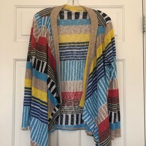 Multi Colored Waterfall Cardigan